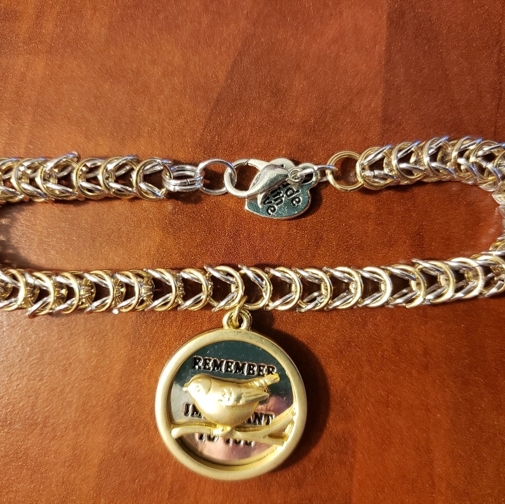 Handmade Gold&Silver Box Chainmaille Bracelet